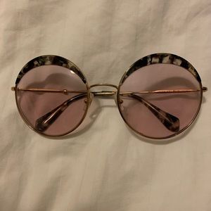 ❌SOLD❌MIU MIU pink gradient round sunglasses